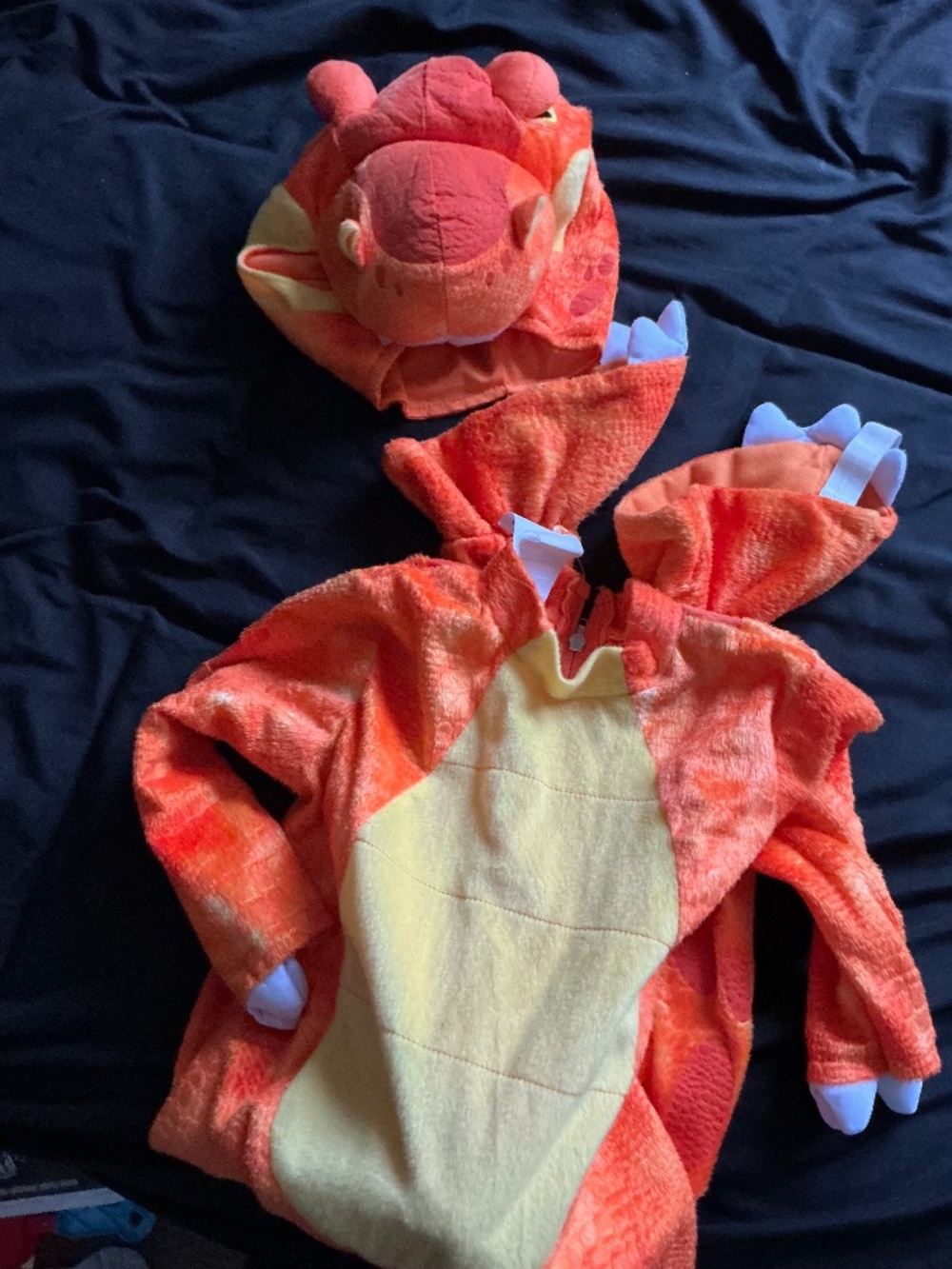 Kids Orange Dinosaur Costume size 3t - Picture 3 of 4